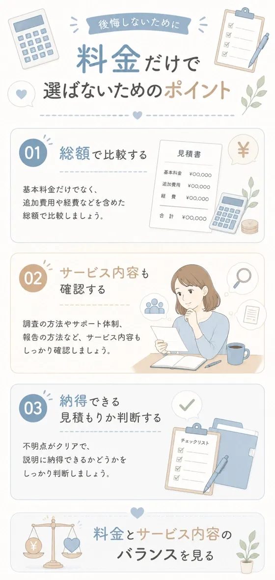 探偵事務所を比較するときのチェックポイント