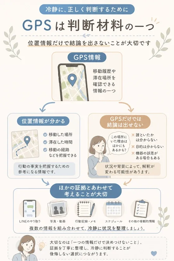GPSは判断材料の一つという考え方