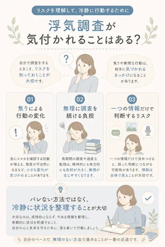 浮気調査がバレることを考えるポイント