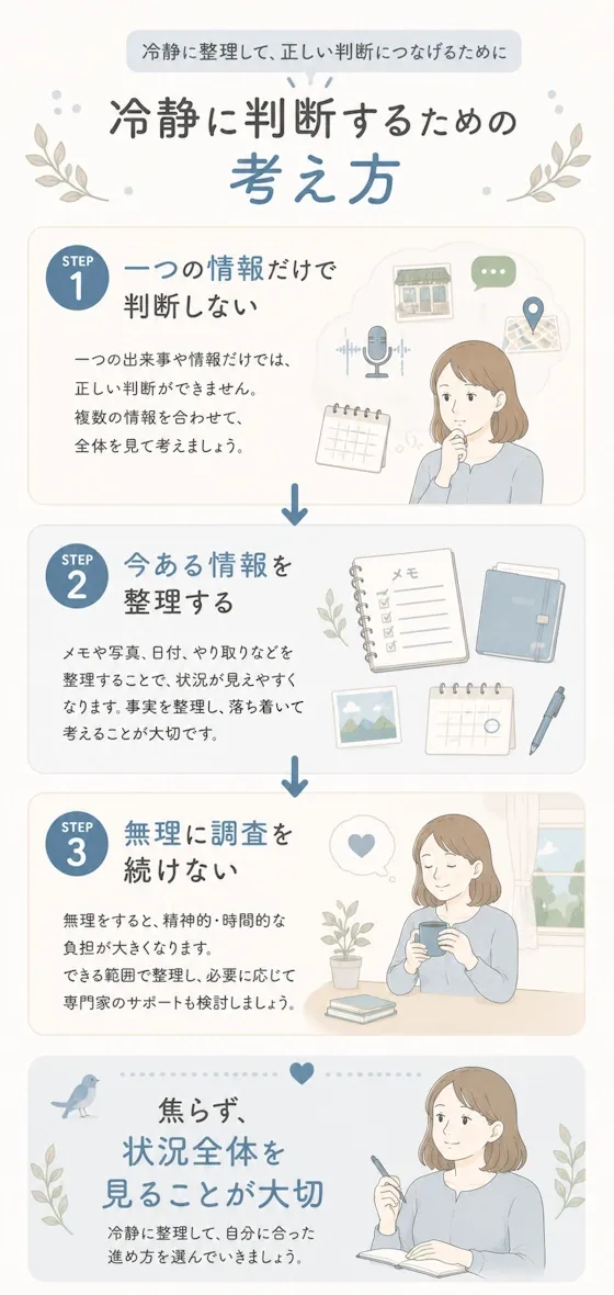 冷静に判断するための考え方