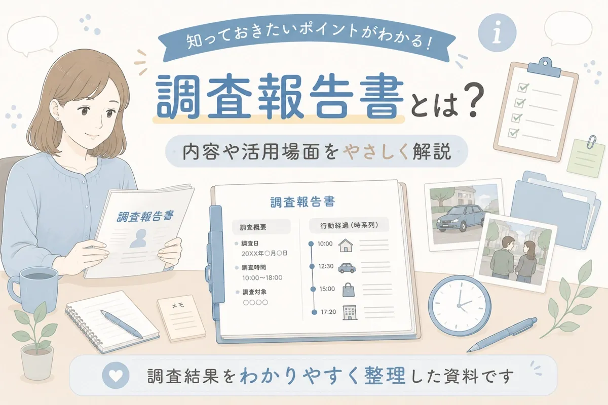 探偵の調査報告書を解説
