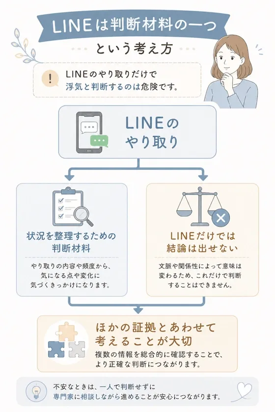 LINEは判断材料の一つという考え方