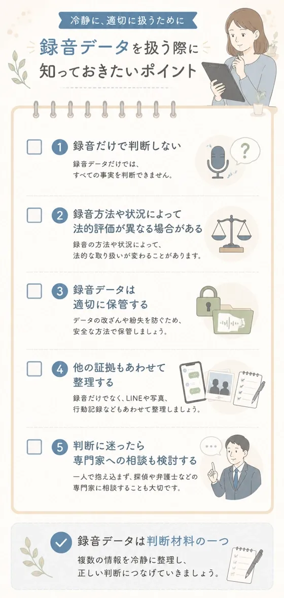 録音データを扱う際に知っておきたいポイント
